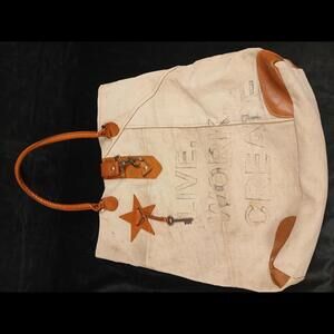 Mona B live work create canvas bag purse